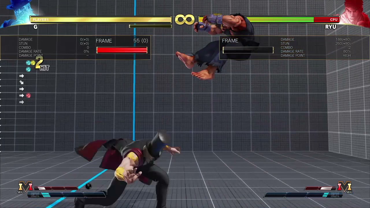 SFV G #25 crush counter combo (Lv1) 180dmg/260stn