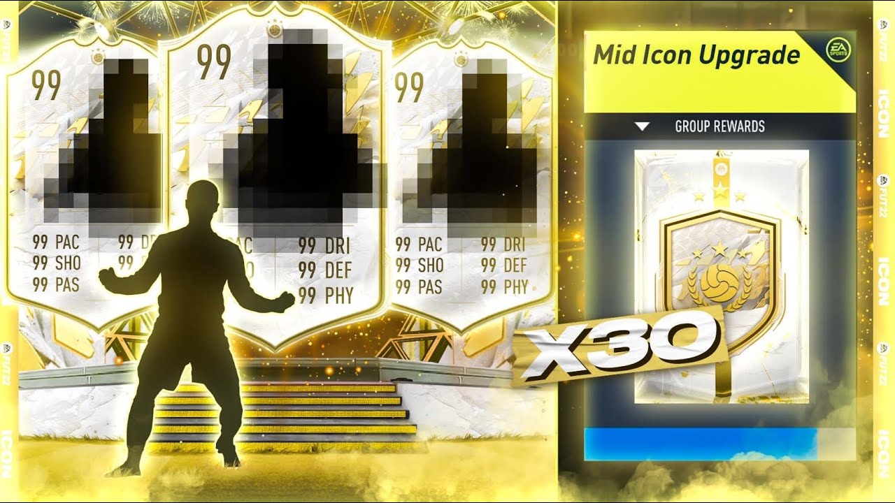 FIFA 22 30 x Mid Icon Upgrade Packs!