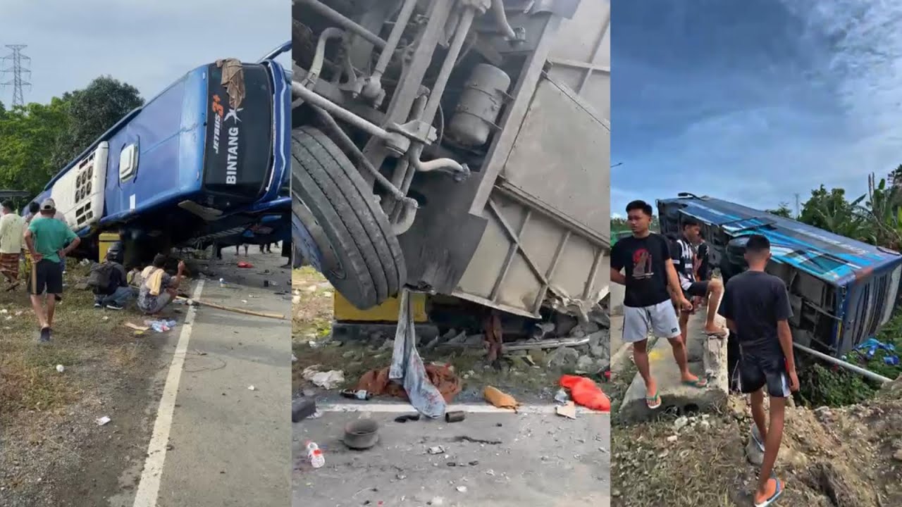 PNS ASAL PALOPO JADI K*RB4N M*NINGG4L DUNIA BUS BINTANG TIMUR DI KERA&hellip; TUBUHNYA TERJEPIT DALAM BUS