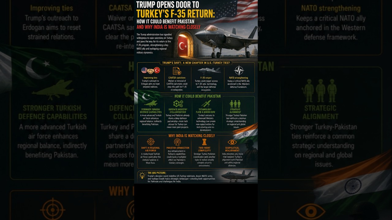 Turkey, F-35 & Pakistan: India's Strategic Concern #pakistanturkey #f35 #trumpnews #indiadefence