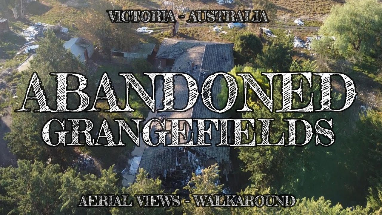 Aerial view - Walkaround : Abandoned Grangefields : Victoria Australia