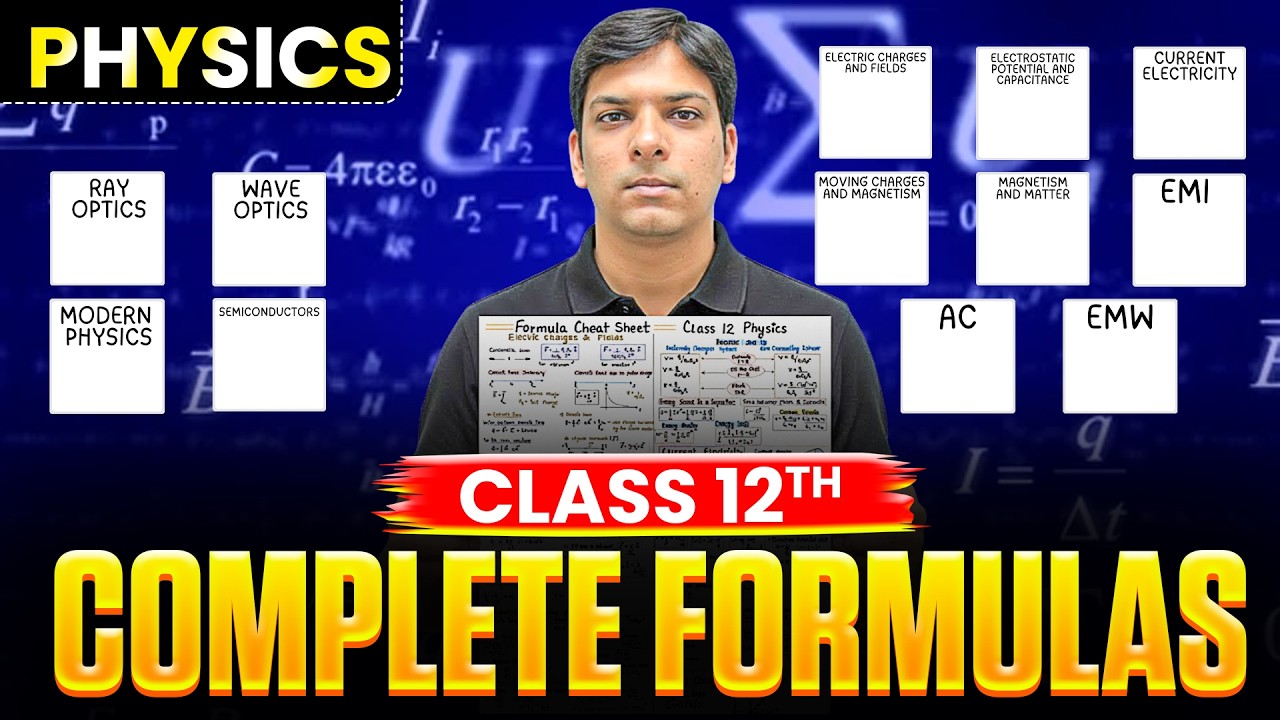 Class 12 Physics: All Formulas in One Video 🔥 | Complete Revision for Board Exam 2026