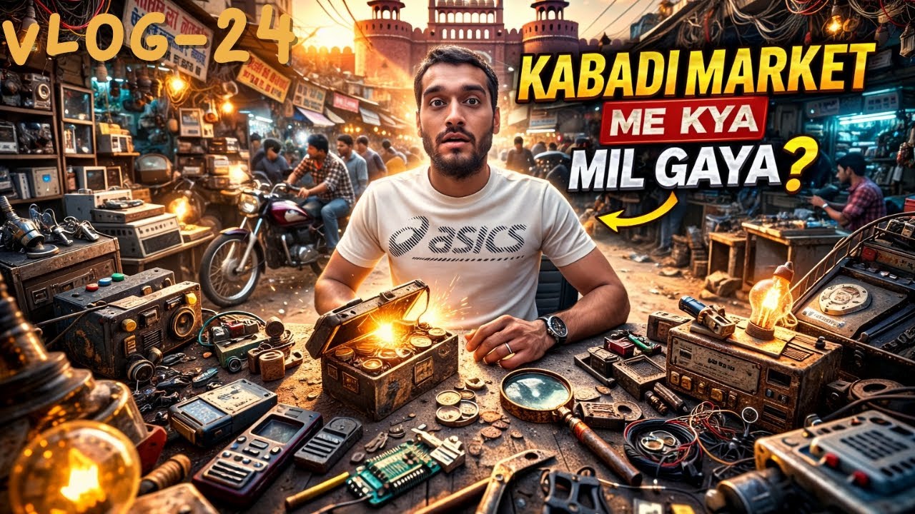 Vlog-24 | Aaj Delhi Kabadi Market Mai | Ft. lost Earbuds | #trending #viral #trend #viralvideo #fun