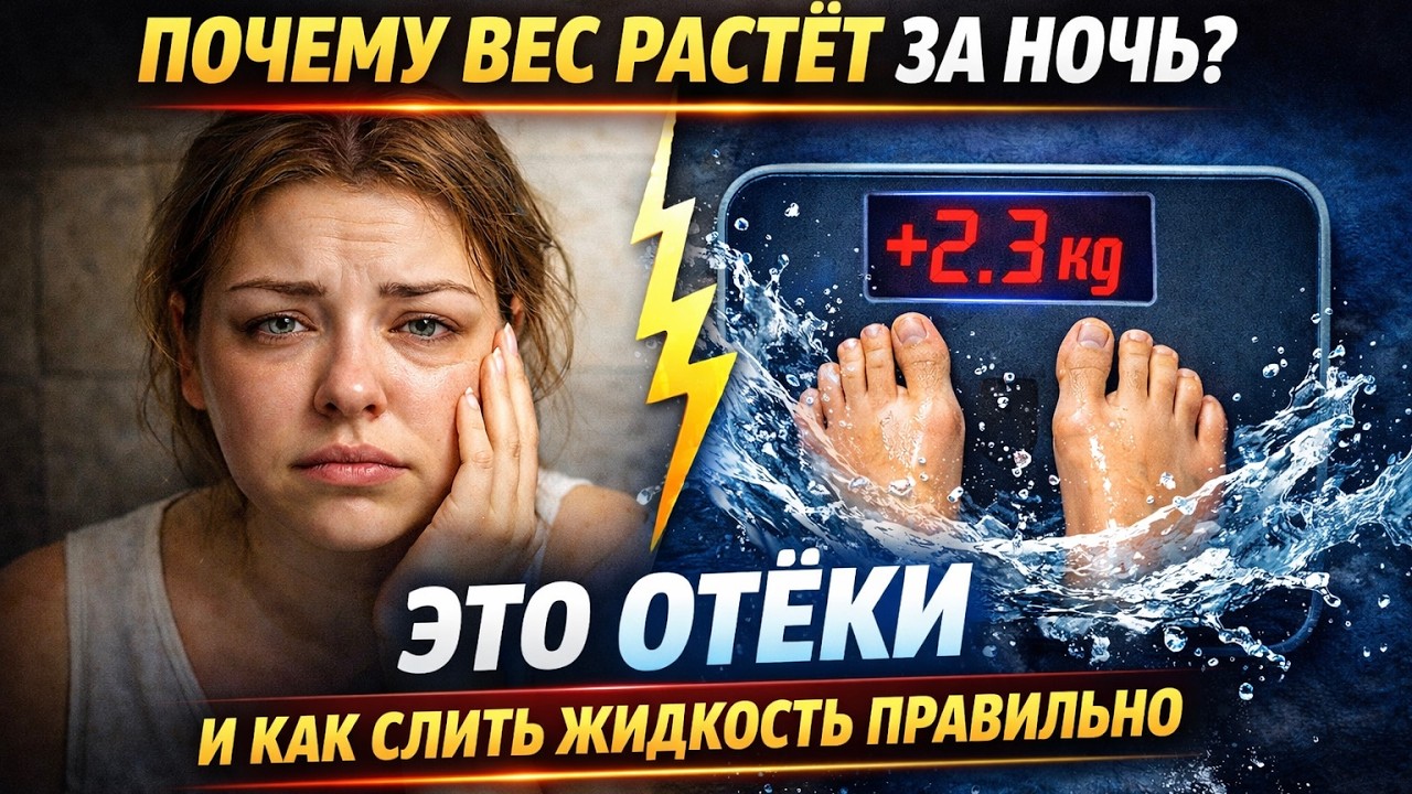 Почему вес растёт за ночь? Это ОТЁКИ — и как слить жидкость правильно