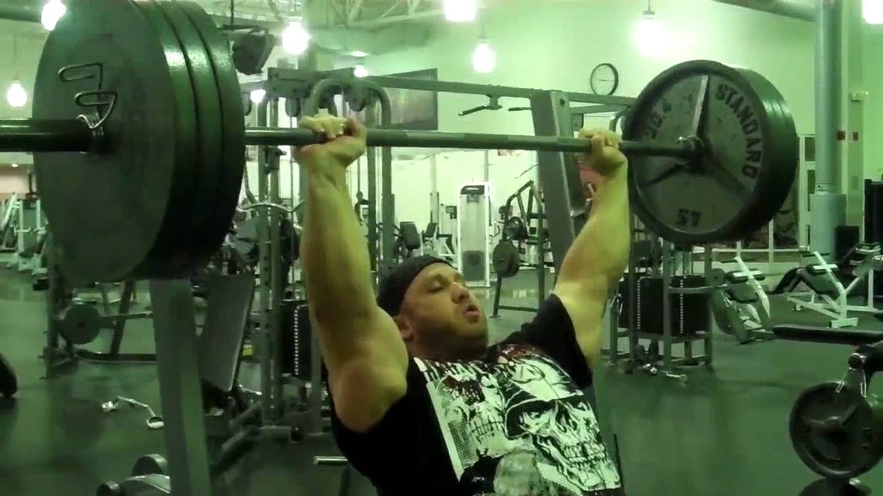 Eric Spoto Shoulder press 315  for reps