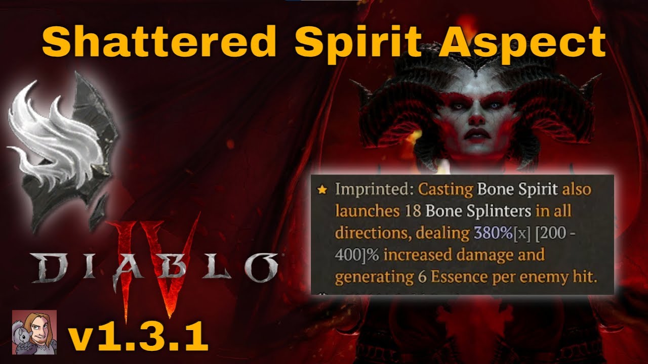 Diablo IV - Shattered Spirit's Aspect (Resource, Necromancer)[Patch 1.3.1]