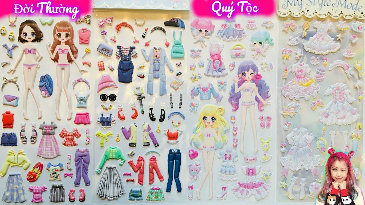 Chơi Búp Bê Hình Dán 3D Đời Thường Và Quý Tộc _ Doll Stickers