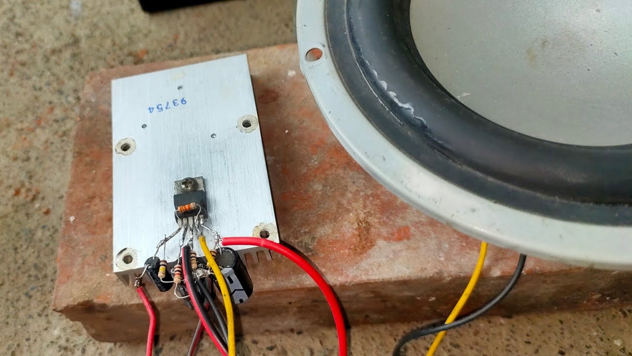 DIY Ultra bass Amplifier tda2030a Single Power InpuT IC Simple Circuit