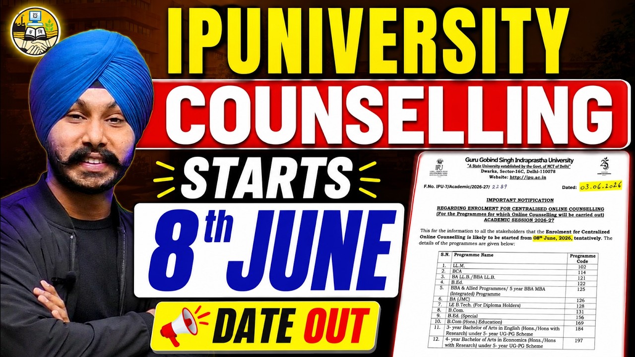 IPU Counselling 2026 Starts from 8 June  | IPU Admission 2026 Latest Update