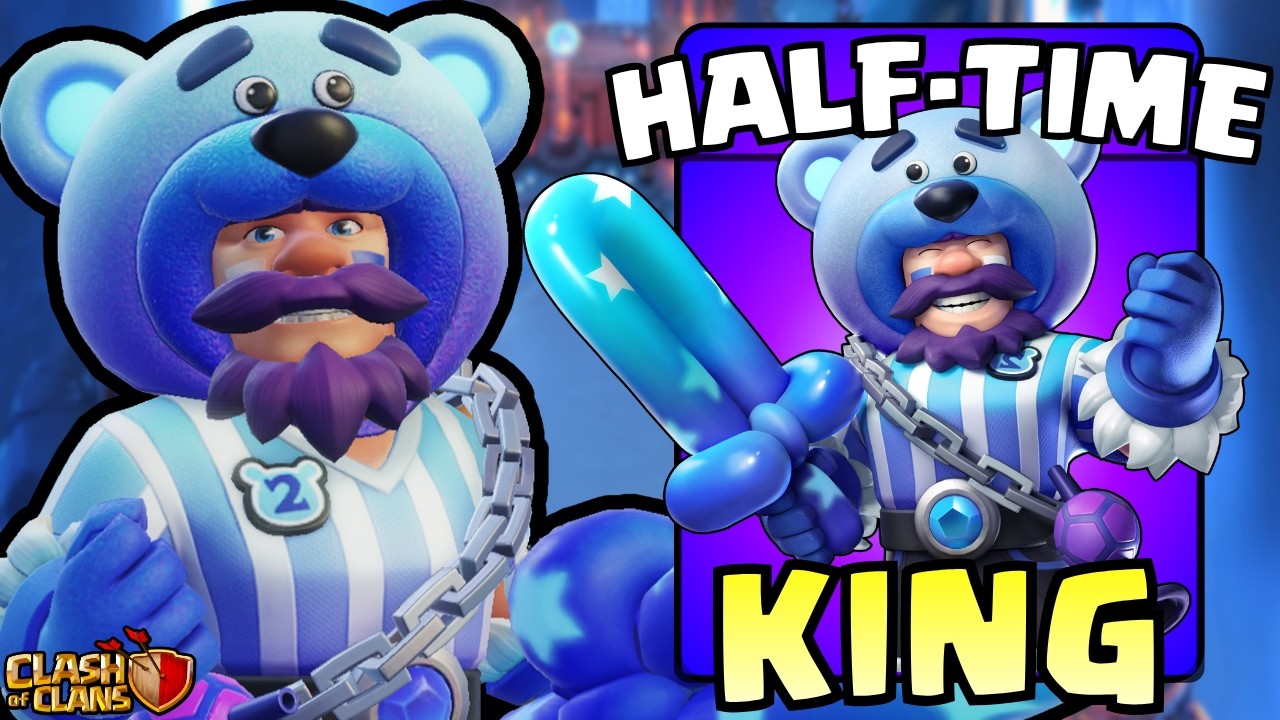 NEW Sapphire Half-Time King Skin Review! (Clash Of Clans)