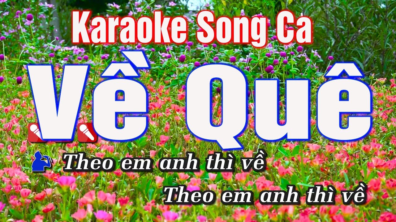 Karaoke || Về Quê Song Ca ( Cha Cha Cha ) || Nhạc Sống Duy Tùng