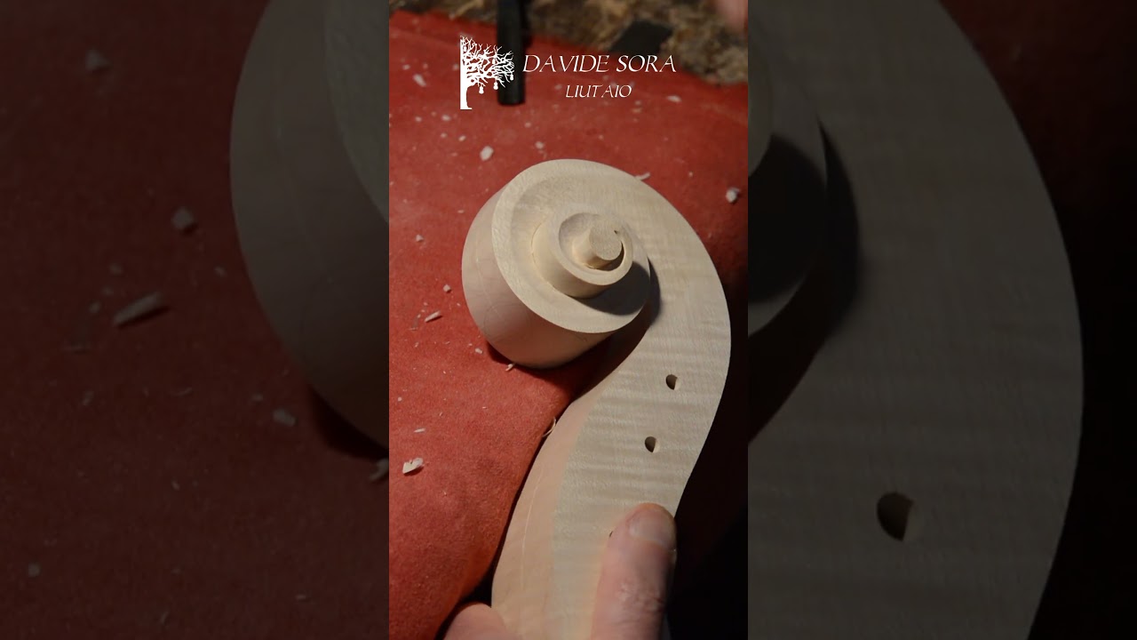 Gouge n.6 x 18mm - radius 17.5mm - Cello scroll carving 3 #shorts