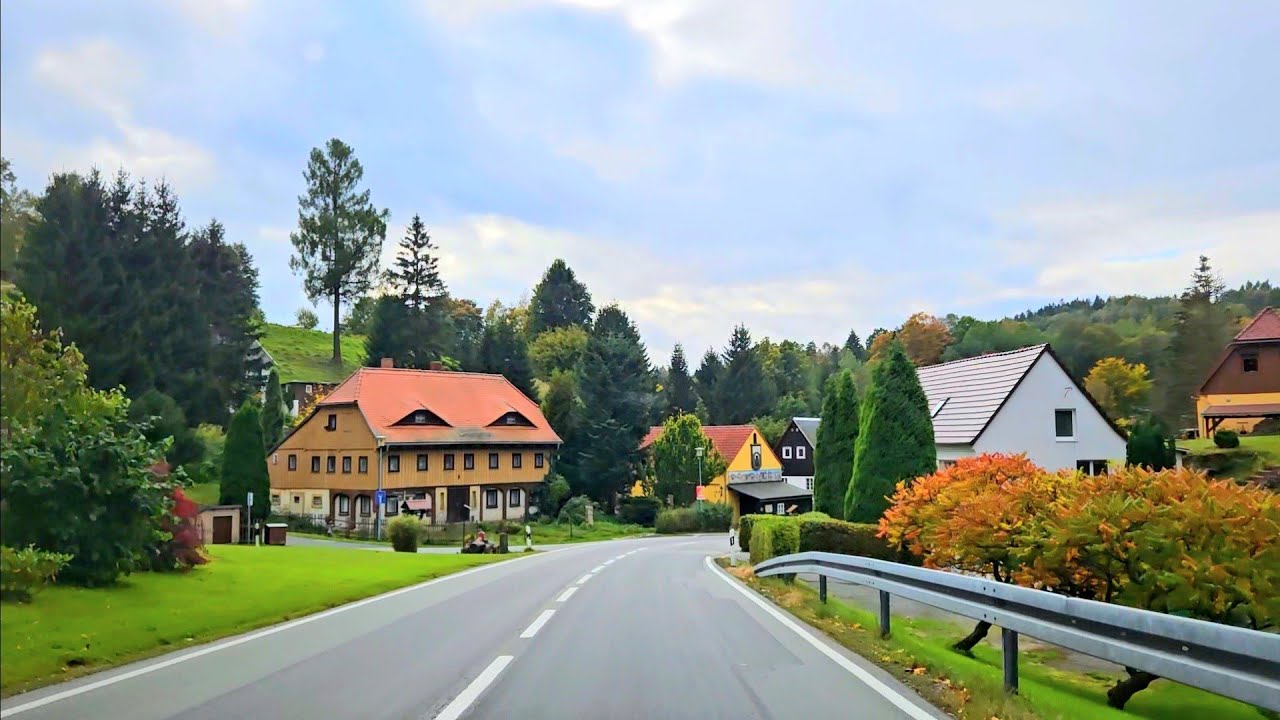 4k Driving in Germany 🇩🇪 ( Lückendorf ) One Of The Most Beautiful Village in Germany | 4k60fps