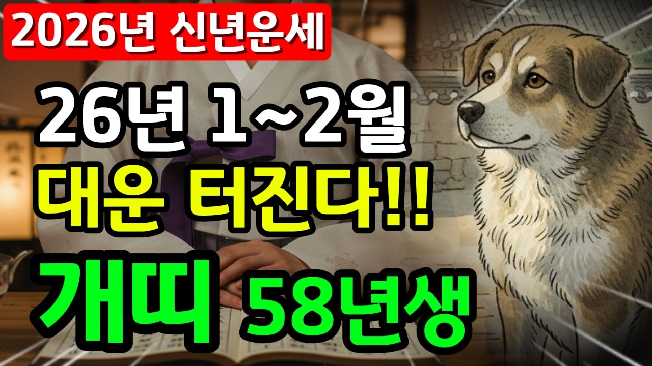💰 26년 1~2월 신년 운세 [개띠 필독]: 