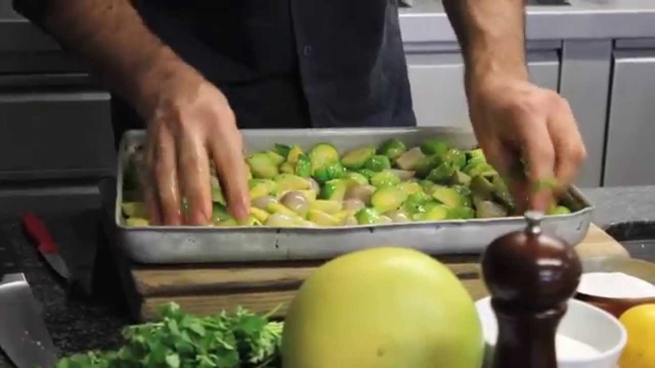 Roasted Brussels sprouts with pomelo and star anise recipe - Yotam Ottolenghi