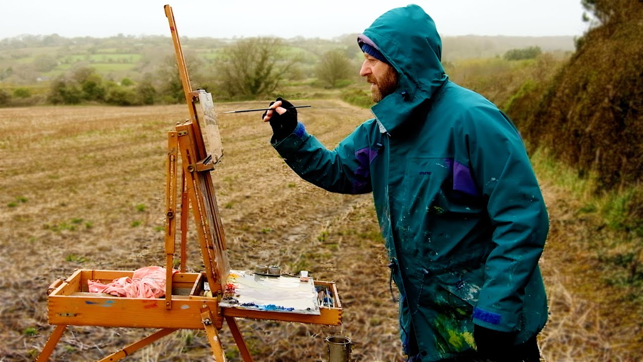 Plein Air Landscape Painting | Cold & Windy in Cornwall