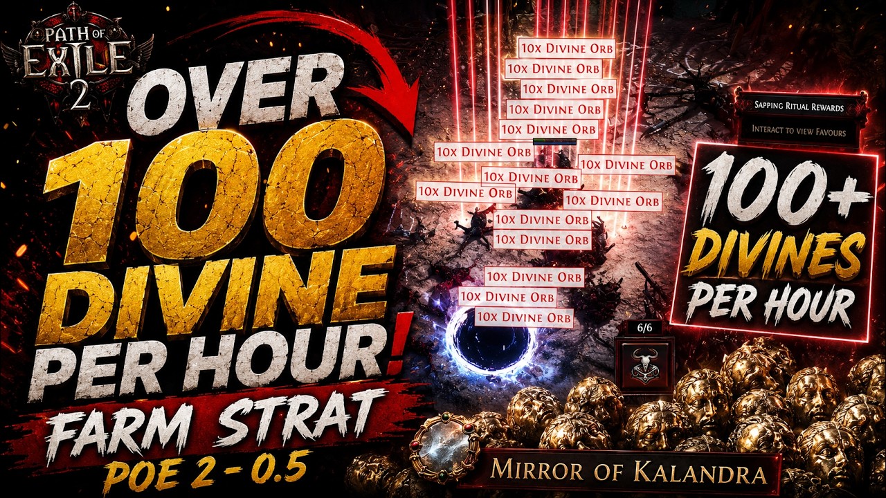 Стратегия фарма более 100 Divine в час в PoE 2-0.5