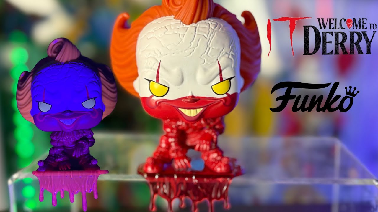 FUNKO POP IT WELCOME TO DERRY : ENTERTAINMENT EARTH  BLOODY PENNYWISE THE CLOWN SHELF SITTER REVIEW