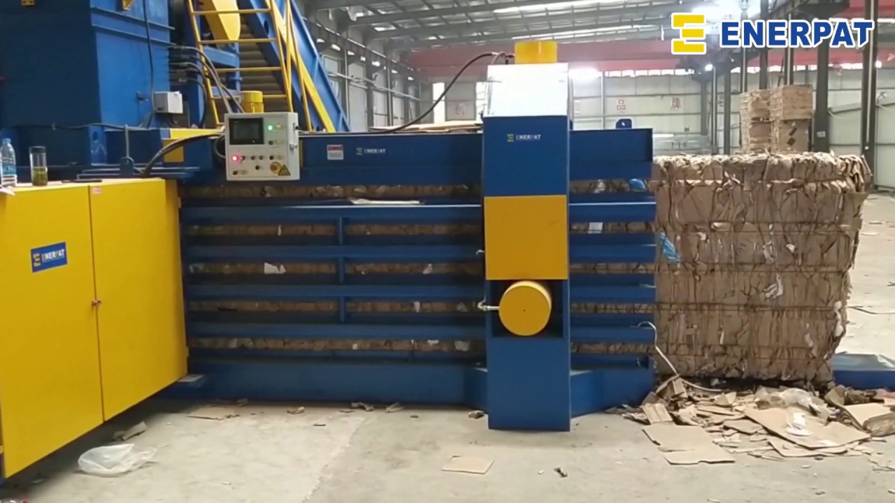 Enerpat Full Automatic Horizontal Baler,Cardboard Baling Press / Prensa Horizontal Automática