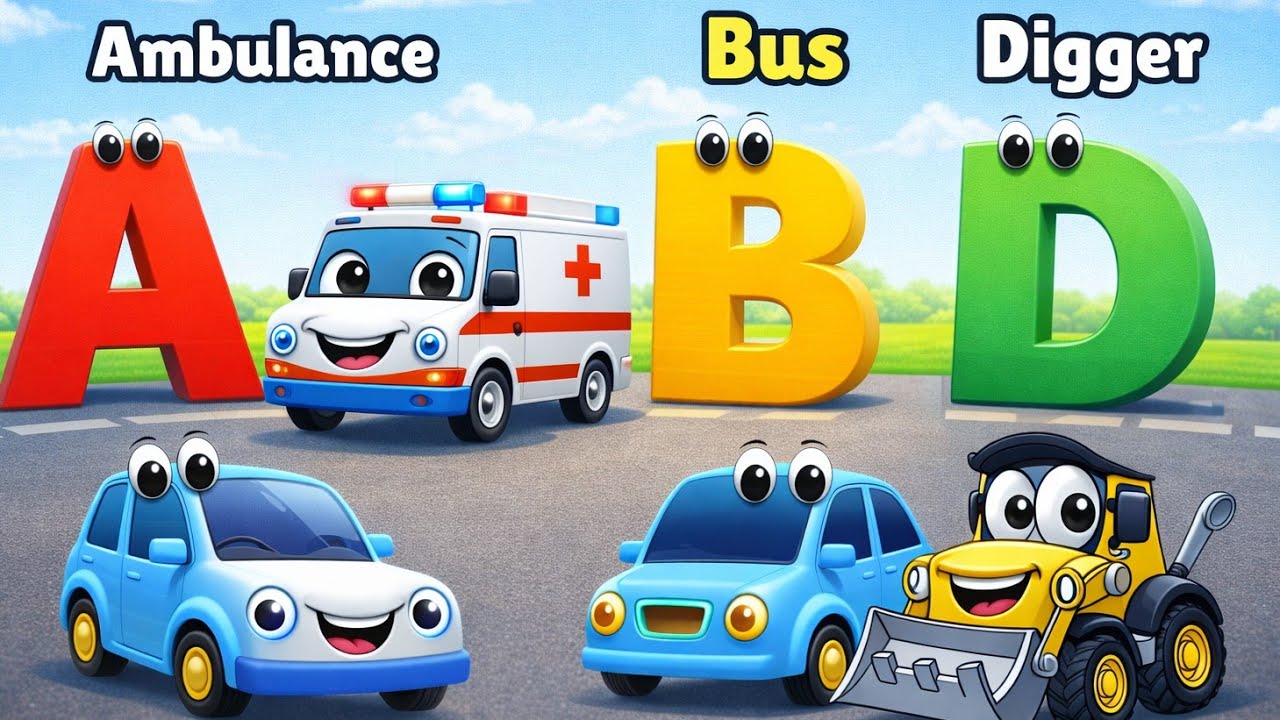 ABCD with Vehicles 🚗 | ABC transportation 