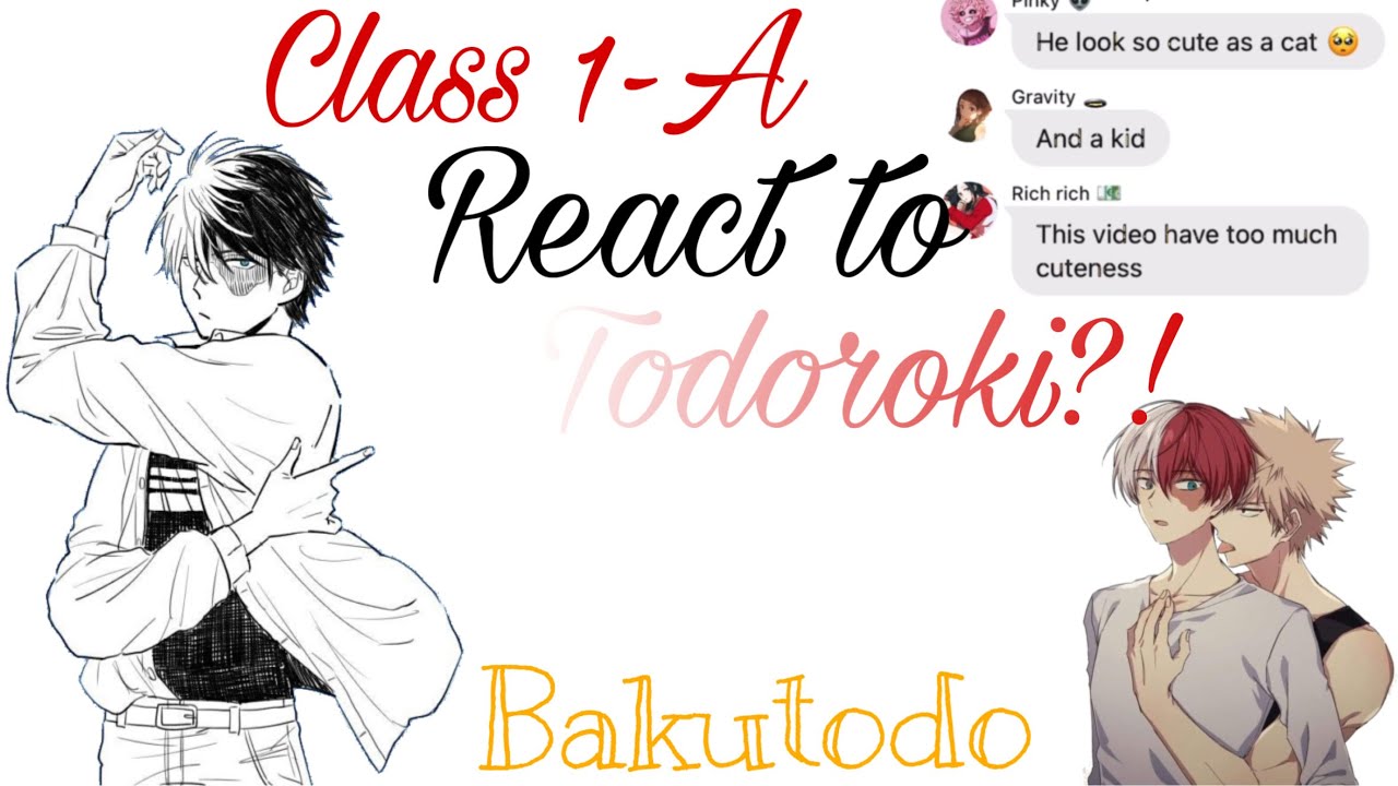 Class 1-A react to Todoroki?! || Todoroki supremacy?! || Bakutodo || mha texting story