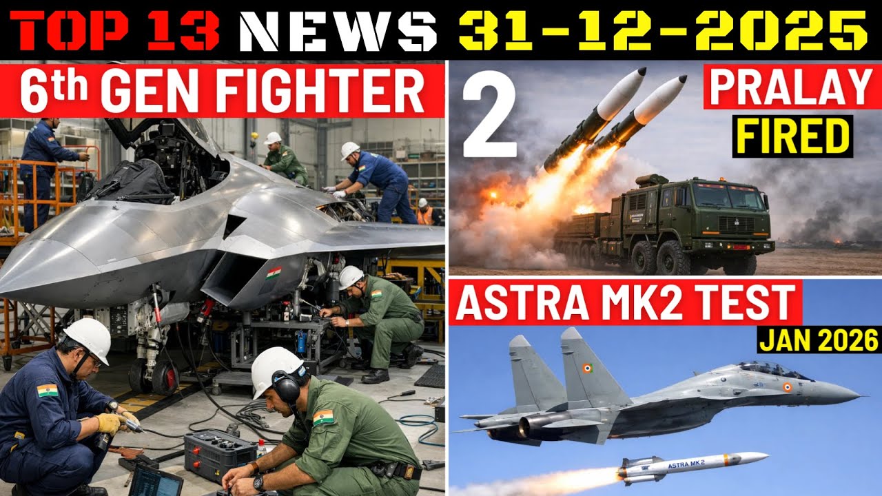 Indian Defence Updates : DRDO 6th Gen Fighter,Pralay Fired,Astra MK2 Test,4.5 Lakh Carbines Ordered