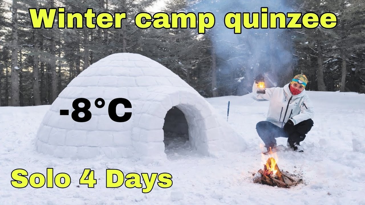 Winter camping, wilderness survival skills, Quinzee- 8- &deg;C  in Algeria