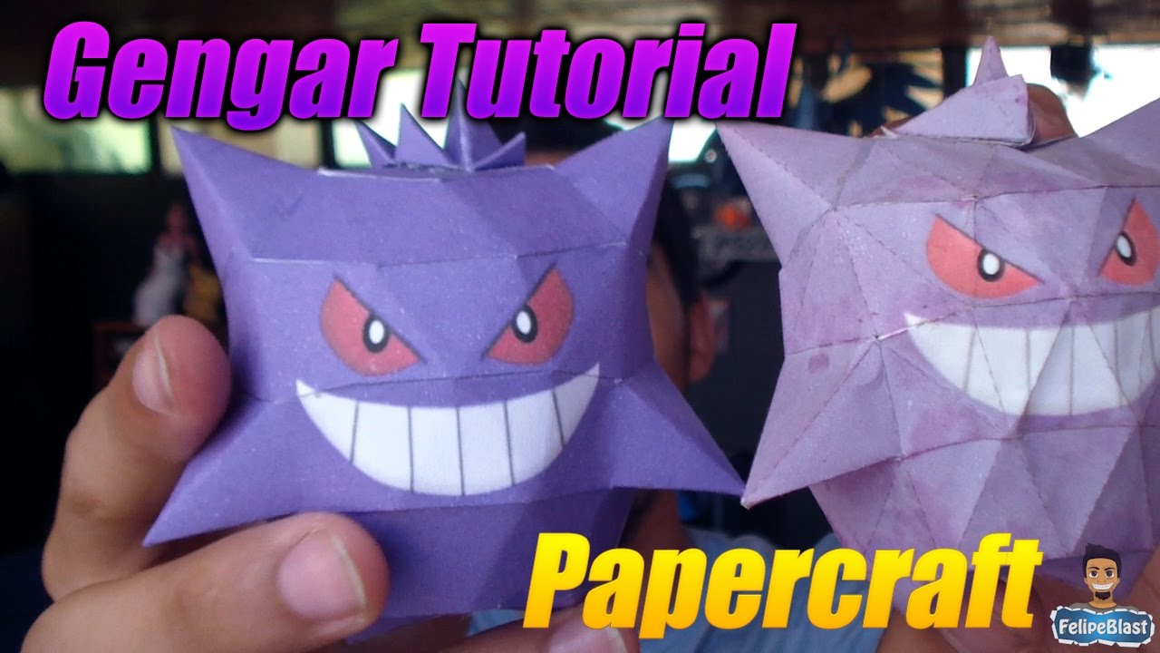 Tutorial ★ Como hacer a Gastly de Papel (Chibi) - Pokemon Papercraft