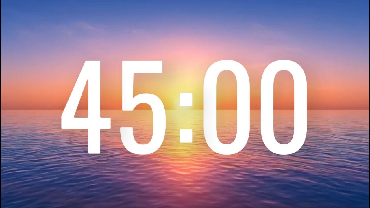 Relaxing 45-Minute Countdown Timer with Ambient Piano Music