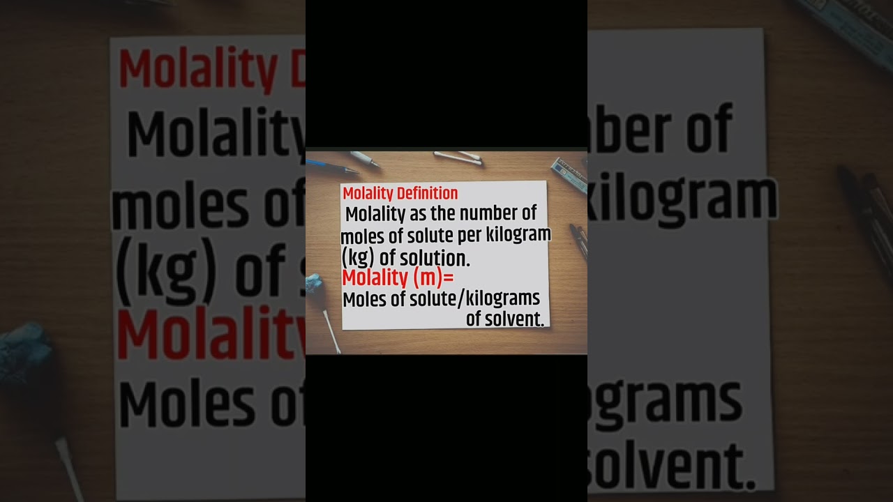 Molality Definition with Formula..