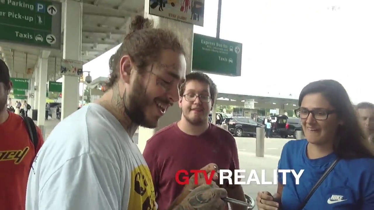Post Malone signing autographs on GTV Reality