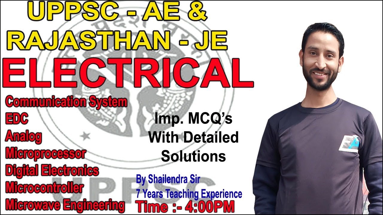 LEC-24: UPPSC AE-EE /RSEB RRVUNL JE-EE (ELECTRONICS PART)  BY SHAILENDRA SIR