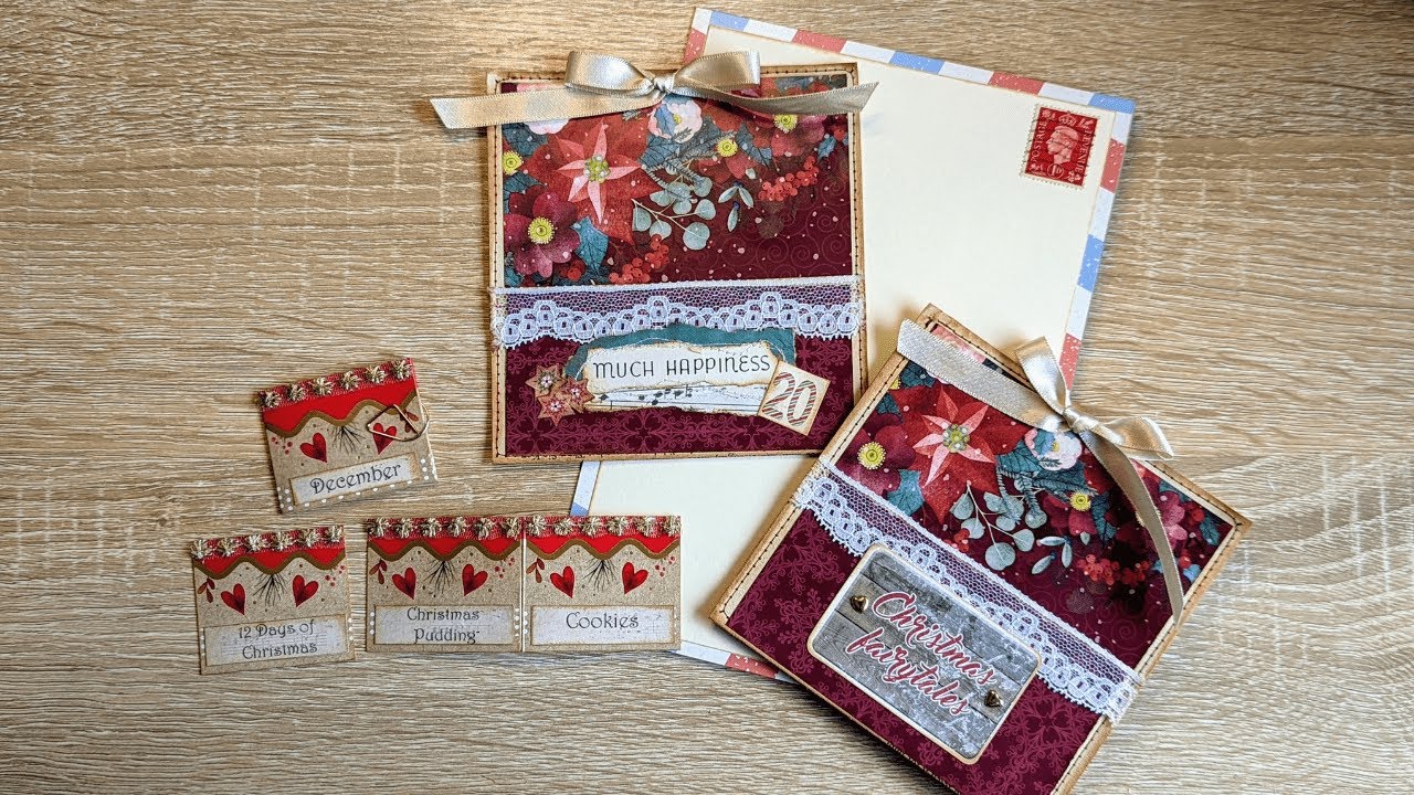 Making Junk Journal Ephemera From Trash & Packaging ~ Festive Shop Your Trash ~ Christmas Journals
