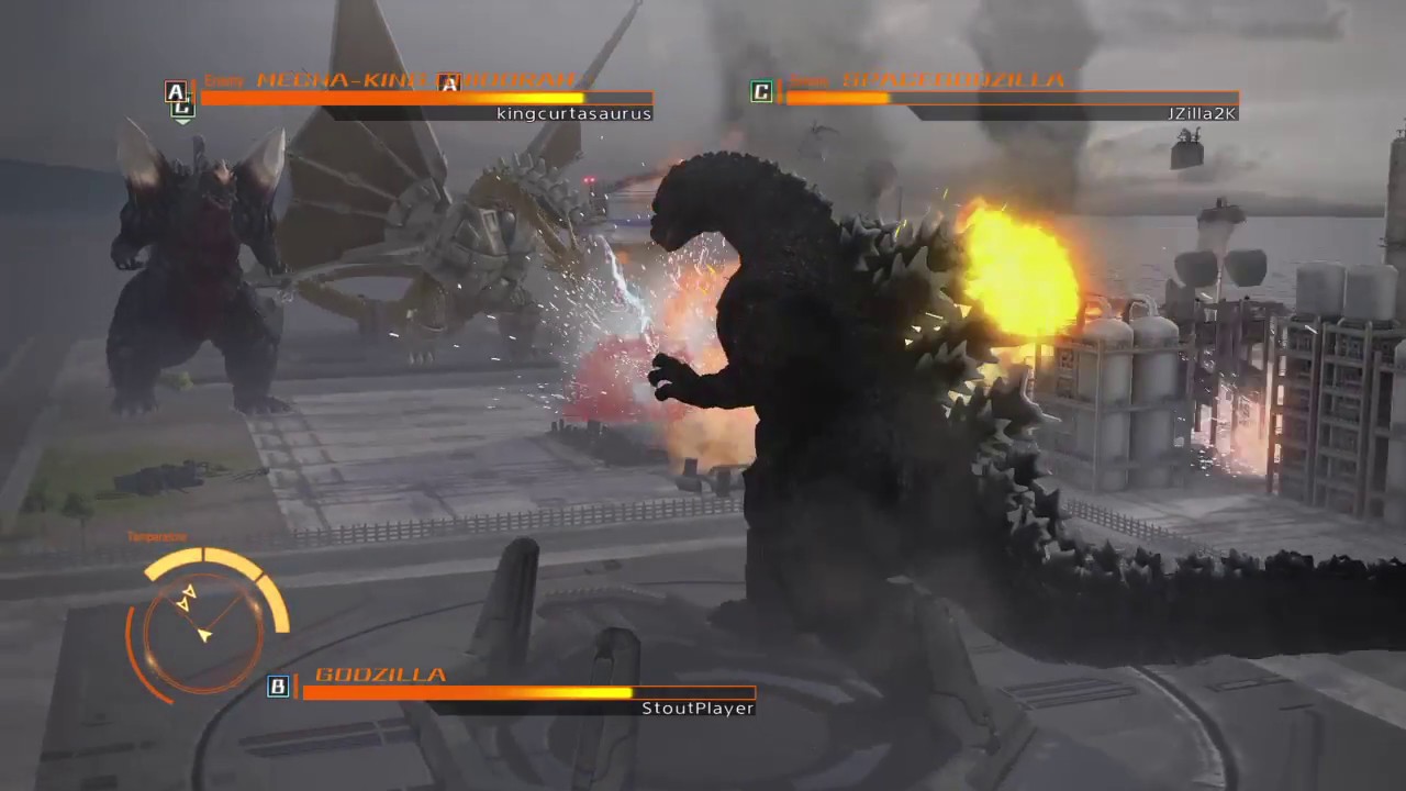 GODZILLA PS4 : Godzilla 89 (spiral Ray) vs Mecha King Ghidorah vs SpaceGodzilla
