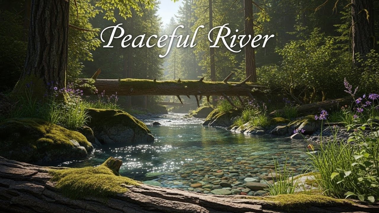 Tranquil River Flow 🌿 Soothing Nature Soundscape for Sleep and Stress Relief #513