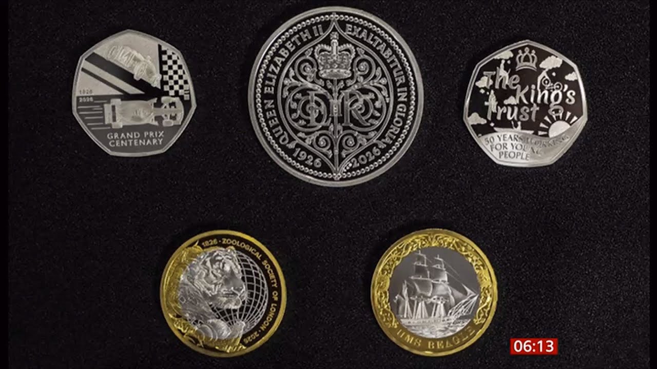 Royal Mint reveals 5 new commemorative coins for 2026 (UK) 2/Jan/2026
