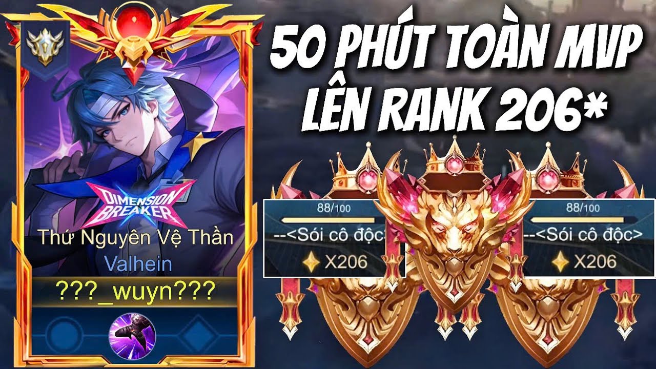 ( Solo Rank ) Tổng Hợp Trận Đấu Wuyn Trở Thành Người Chồng Bất Lực Trên Rank Chiến Thần 206*