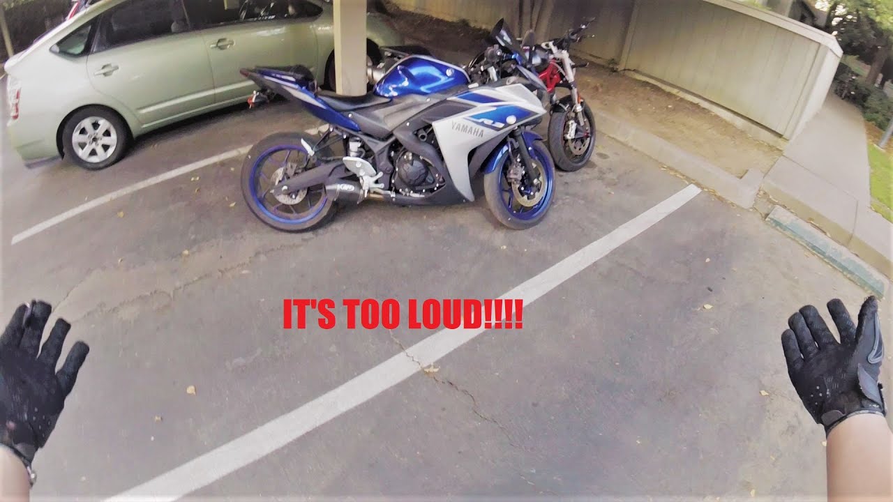 This Yamaha R3 is TOO LOUD with the M4 Street Slayer!!!
