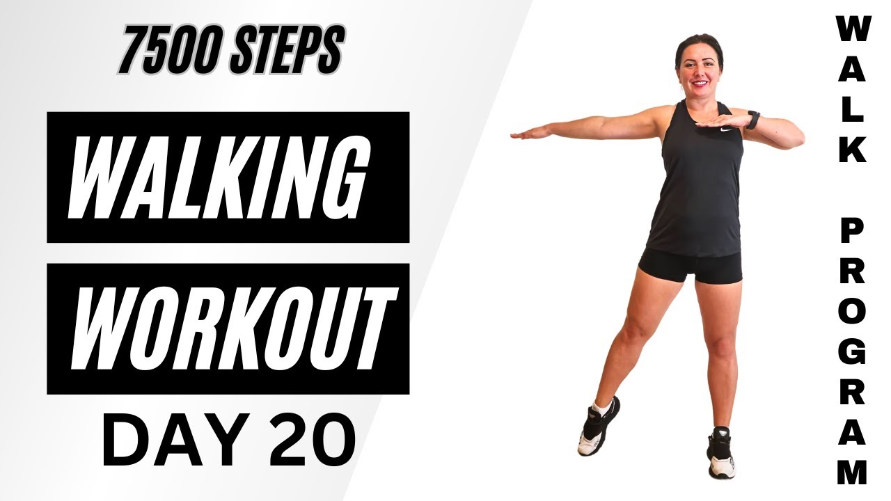 7500 Steps Indoor Walking Workout | Energy Boost | 50-Min | Beginner | Walk Program Day 20