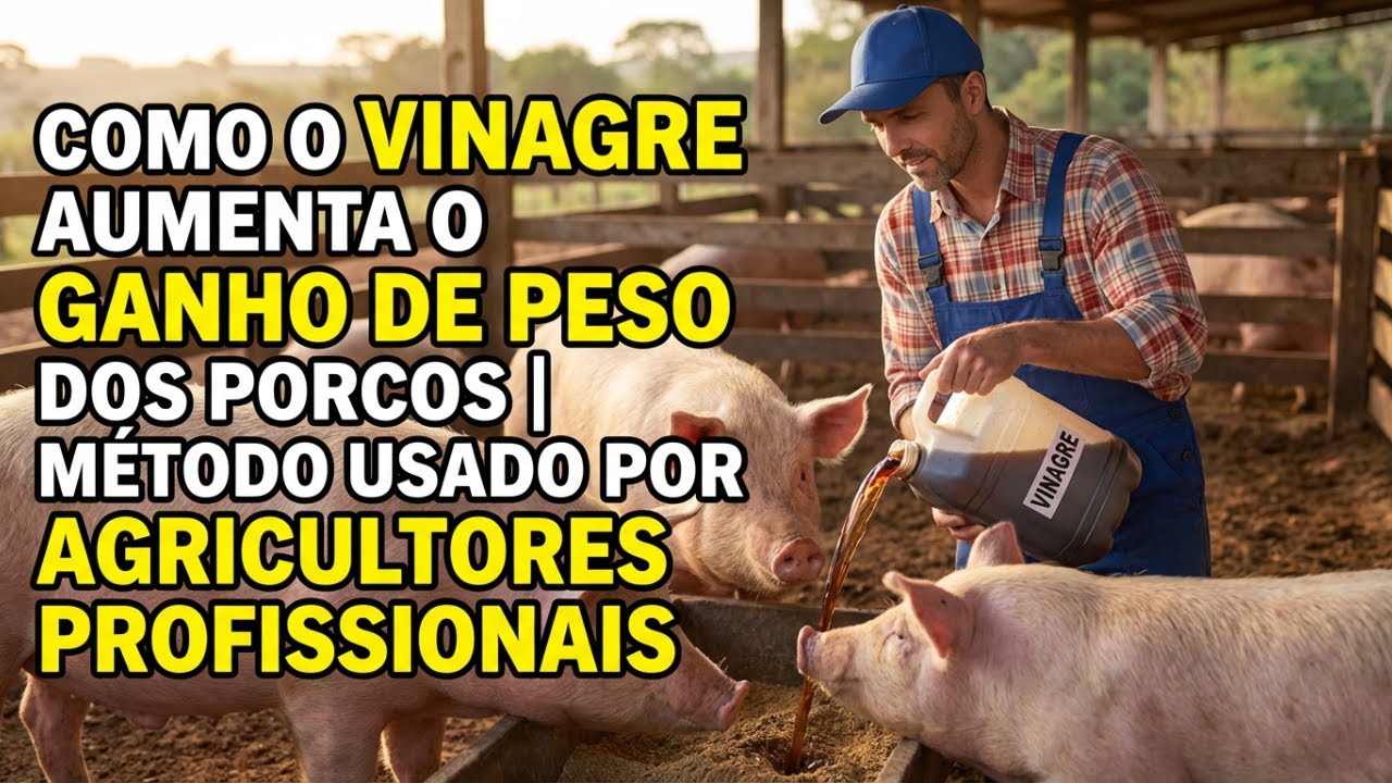 Como o vinagre aumenta o ganho de peso dos porcos Método usado por agricultores profissionais.