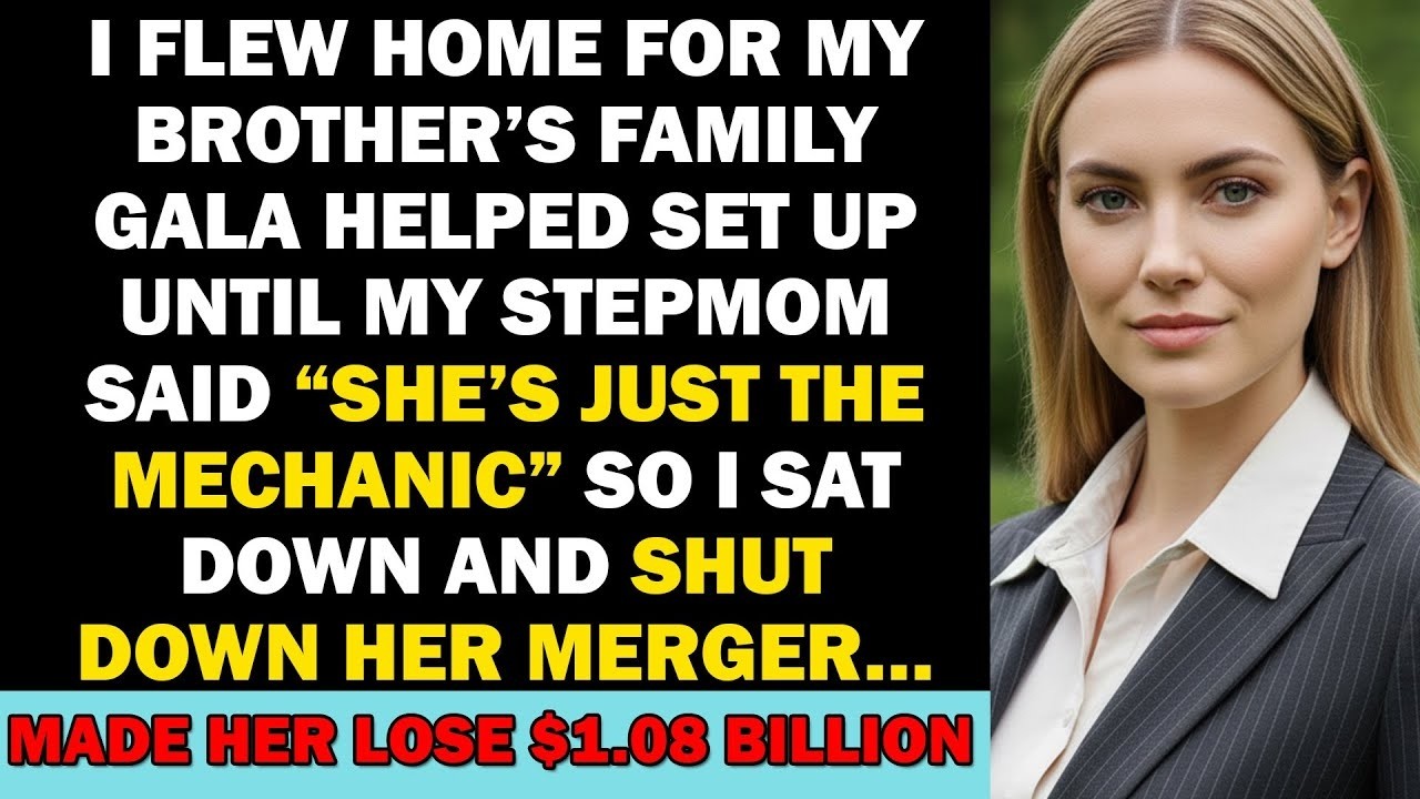 My Stepfamily Called Me “The Mechanic” at My Brother’s Family Gala, So I Froze Their $1.08B Merger