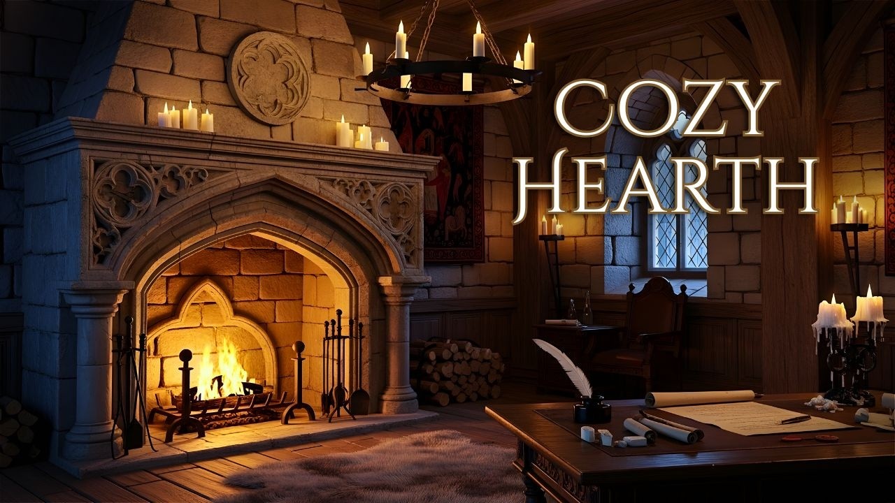 Cozy Castle Hearth Ambience | Medieval Study Music for Focus & Sleep (2 Hours)