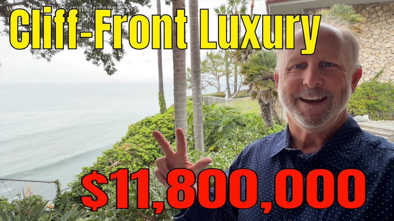 Majestic Cliffront Estate with Panoramic Ocean View and Coastline City Lights at 1733 Paseo Del Mar