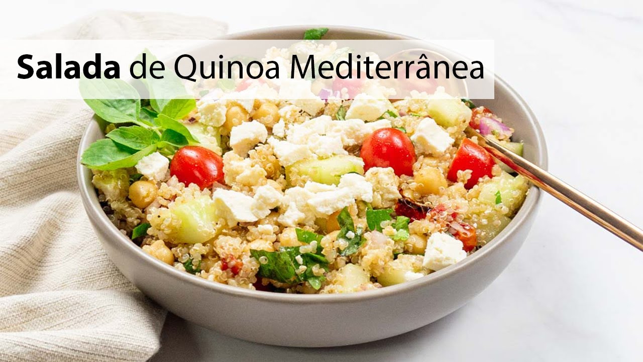 SALADA DE QUINOA MEDITERRÂNEA - com tomates cereja