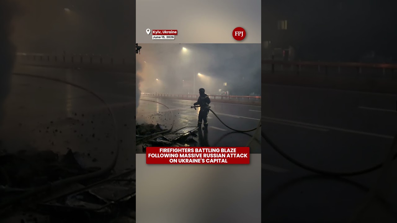 Massive Russian Strike Triggers Fires Across Kyiv as Emergency Crews Respond