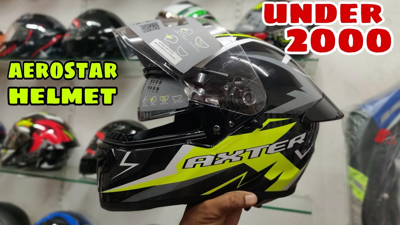 Aerostar Axter helmet full review dual visor|under 2000