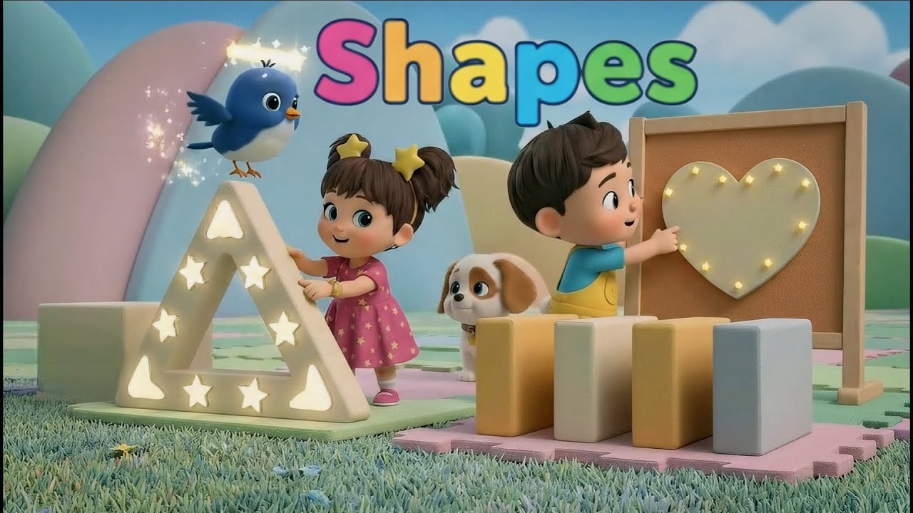 Shapes Song for Kids 🎨 | Learn Triangle, Square & More | Little Star