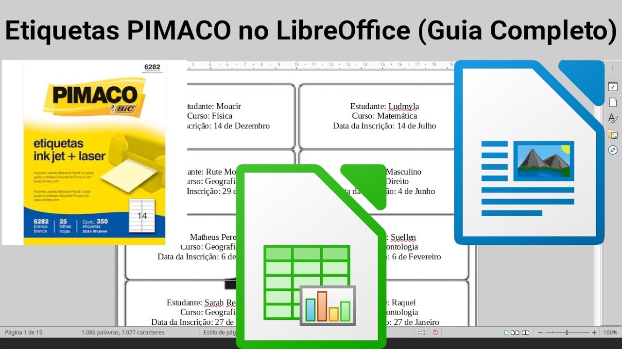 Como fazer Etiquetas, da PIMACO, no LibreOffice.