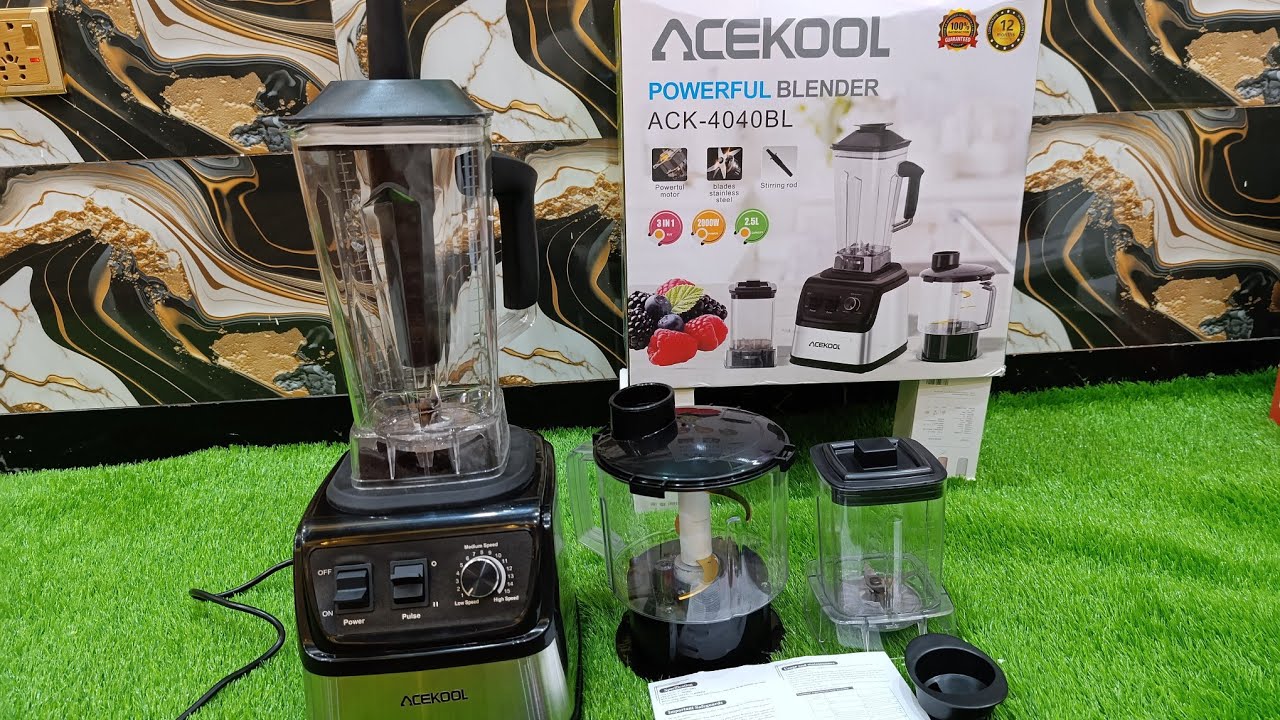 Acekool high quality heavy duty commercial blender electric blender powerful motor full review unbox