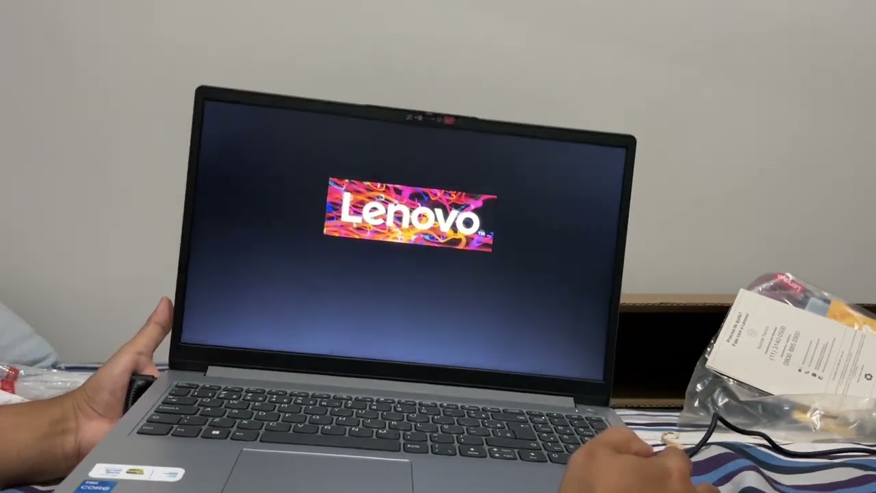 UNBOXING DO NOTEBOOK LENOVO IDEAPAD 1i